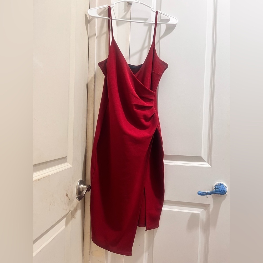 PrettyLittleThing Burgundy Red BodyCon Dress ❤️